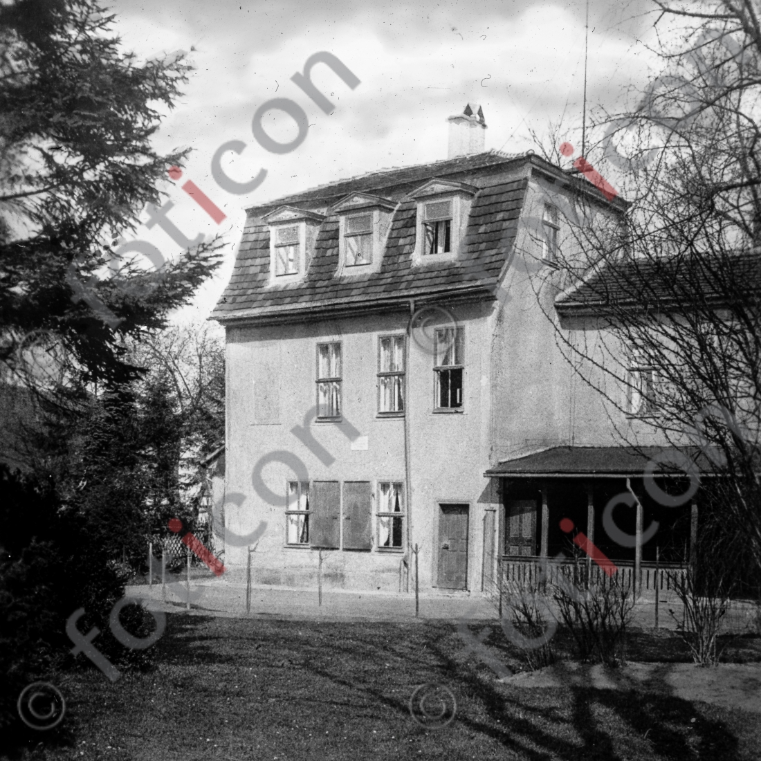 Schillers Gartenhaus | Schiller&#039;s garden house - Foto simon-156-044-sw.jpg | foticon.de - Bilddatenbank für Motive aus Geschichte und Kultur